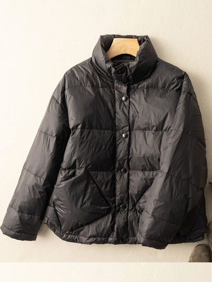 Lightweight and Loose Literary Short Version Down Jacket Coat