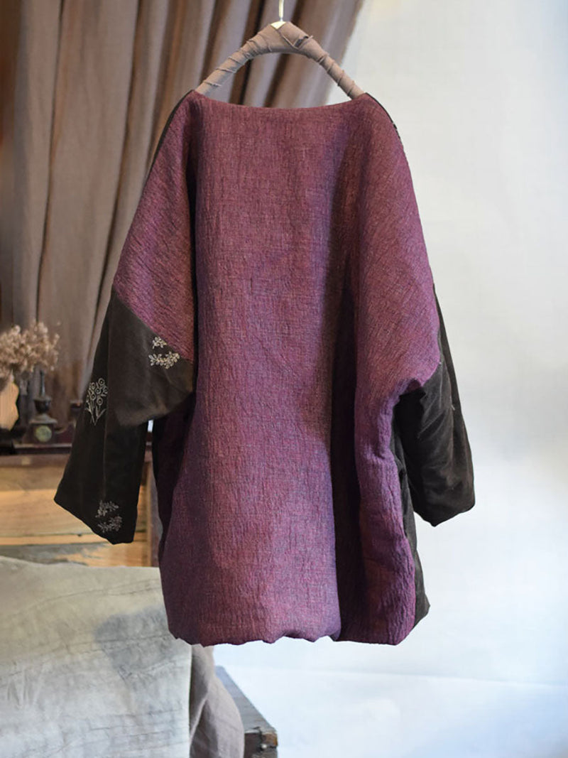Chinese Style Embroidery Ab Side Coat