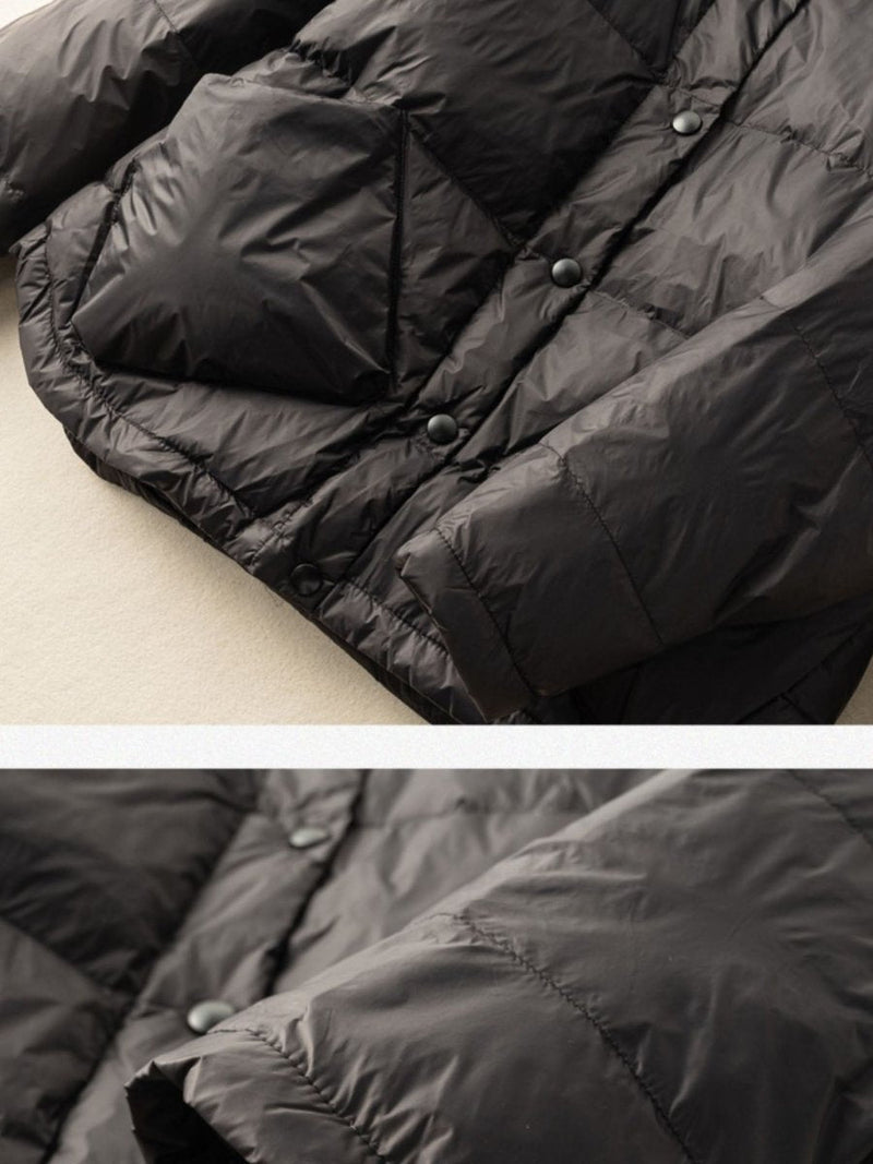 Lightweight and Loose Literary Short Version Down Jacket Coat