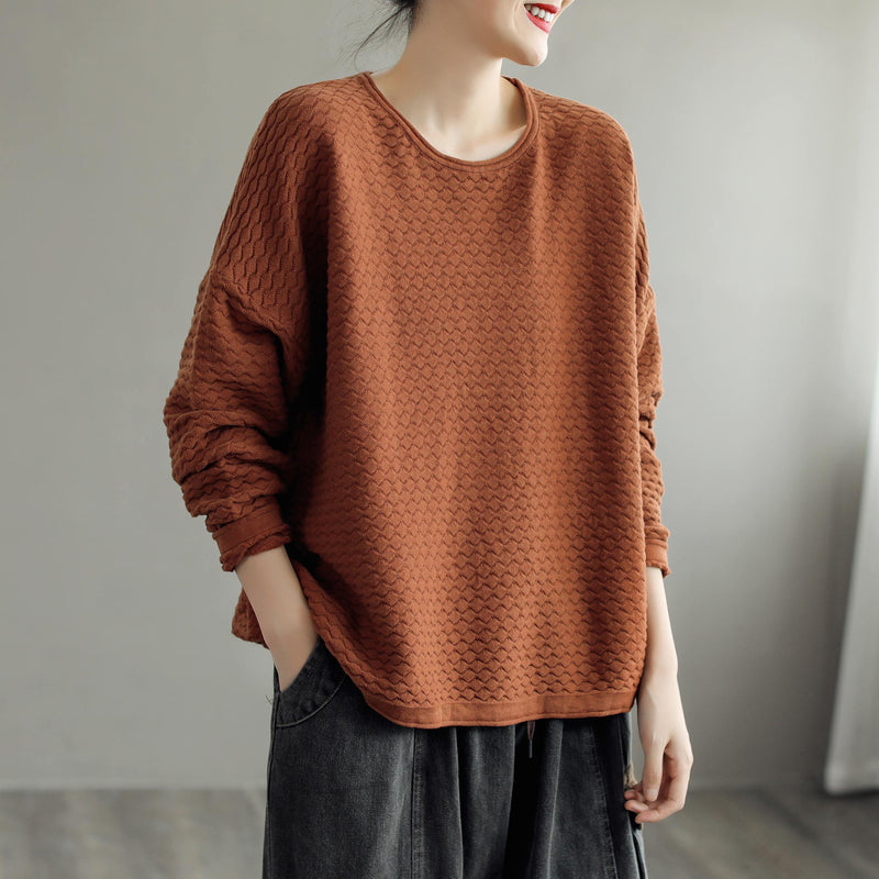 Autumn Loose Cotton Knitted Sweater