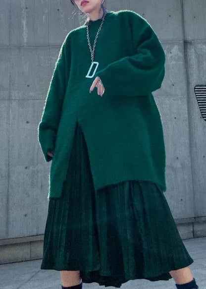 Spring Sweater Mid-length Velvet Skirt Pleated Skirt Two-piece
