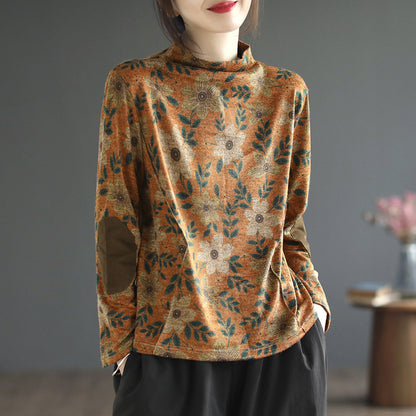 Artistic Print Knitted T-shirt