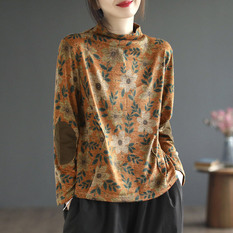 Artistic Print Knitted T-shirt