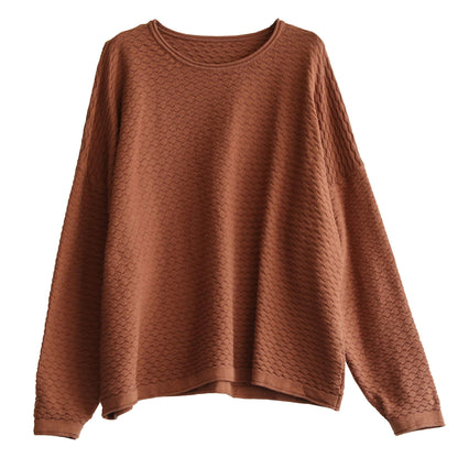 Autumn Loose Cotton Knitted Sweater