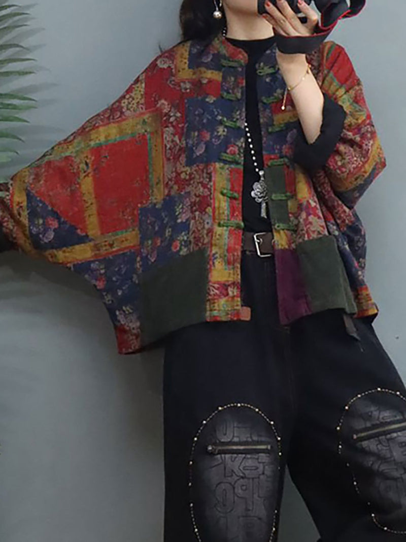 Cotton Linen Breasted Pocket Stitching Coat