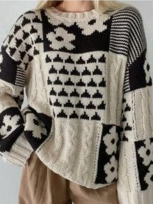 Millicent® | Floral knit sweater