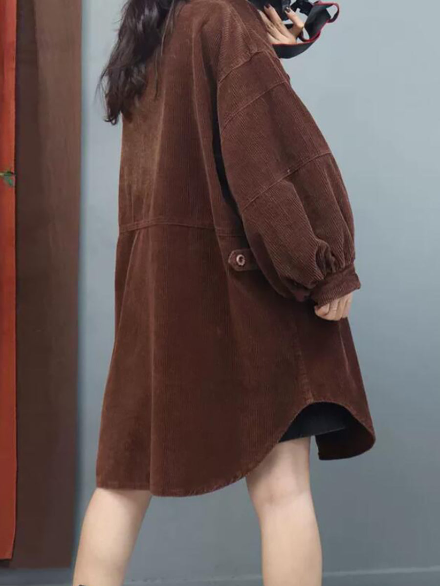 Winter Loose Lantern Sleeve Mid Length Coat
