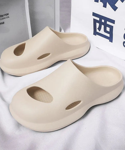 Comfy Orange Hollow Out Slippers Shoes for