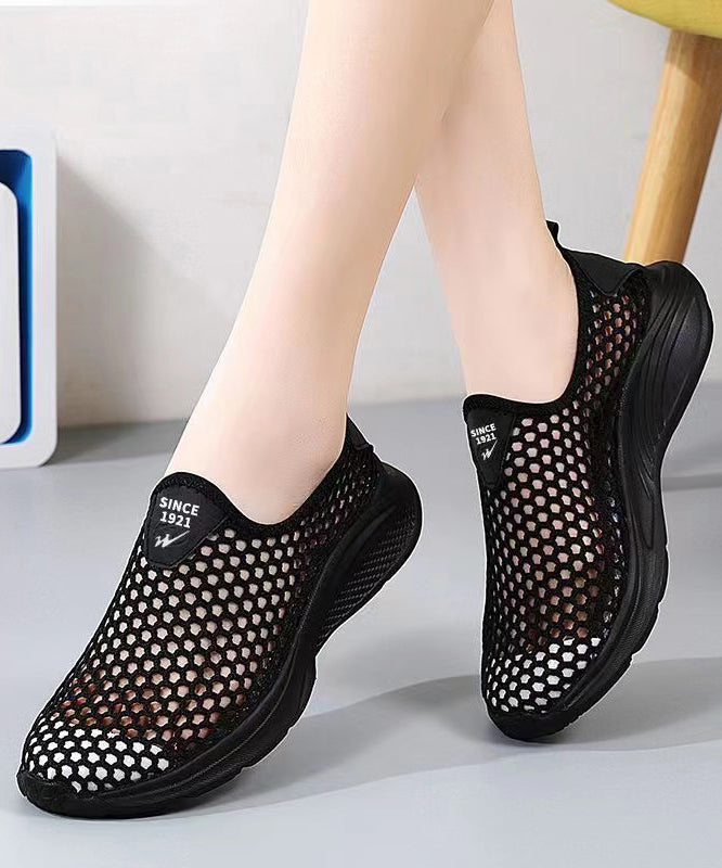 Seven Colors Soft Comfy Hollow Out Flats Shoes