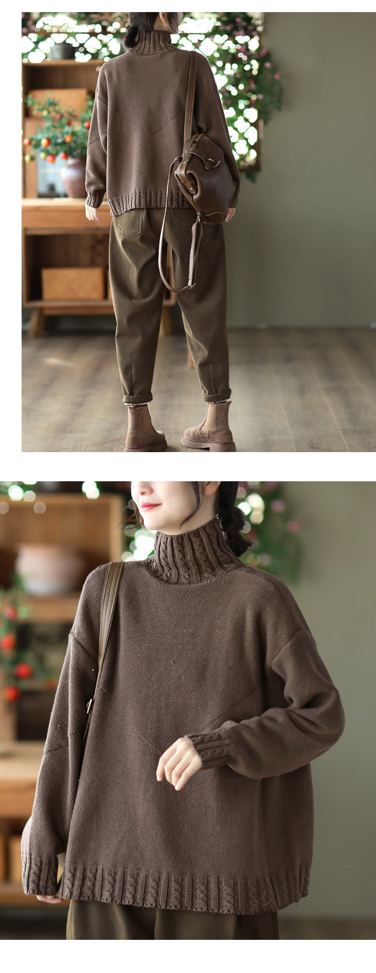 Retro Crochet Temperament Warm Sweater