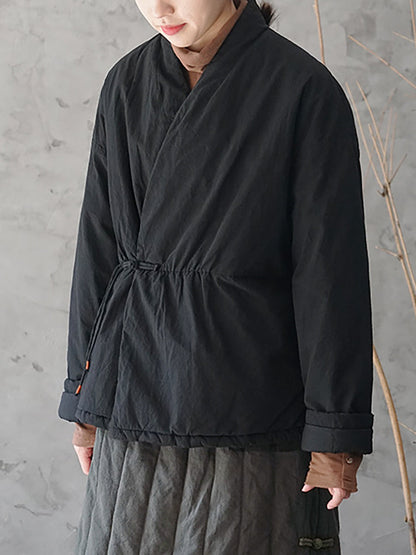 National Style Buckle Padded Coat