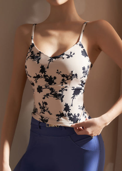 Apricot Patchwork Modal Cotton Yoga Tops