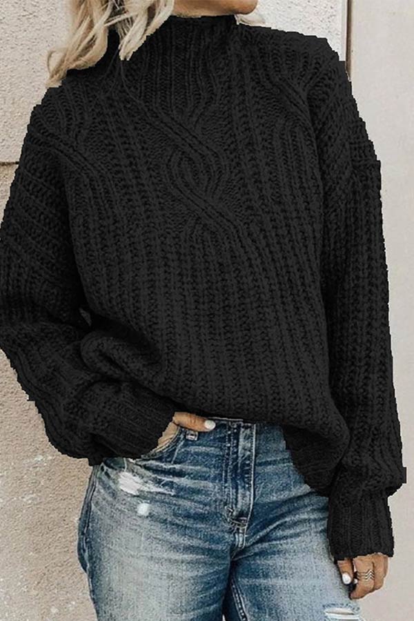 High Neck Knit Sweater
