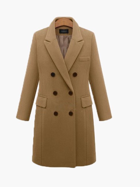 Coats Lapel Double Breasted Wool Coat