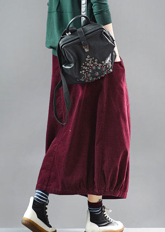 Mulberry Corduroy a Line Skirts Pockets