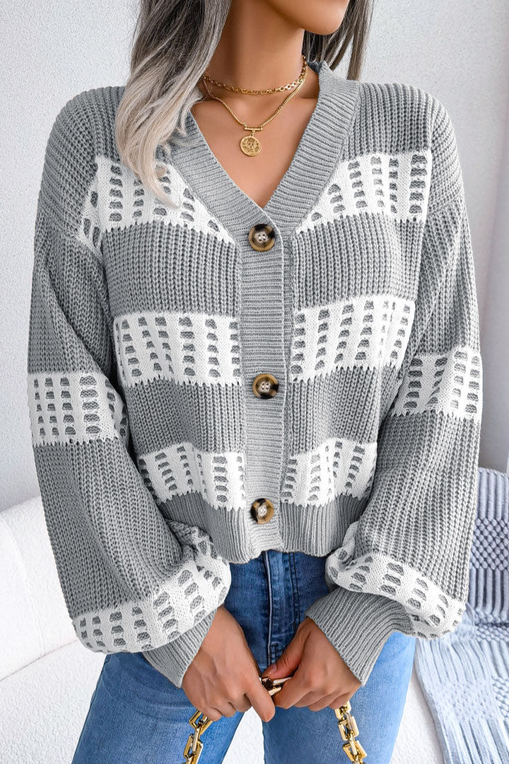 Put It All Together Striped Cardigan