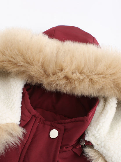 Coat Daily Lamb Wool Fall Winter Regular Midi Length Coat Color Oversized Coat