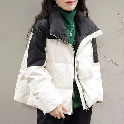 Winter Color Matching Down Coat