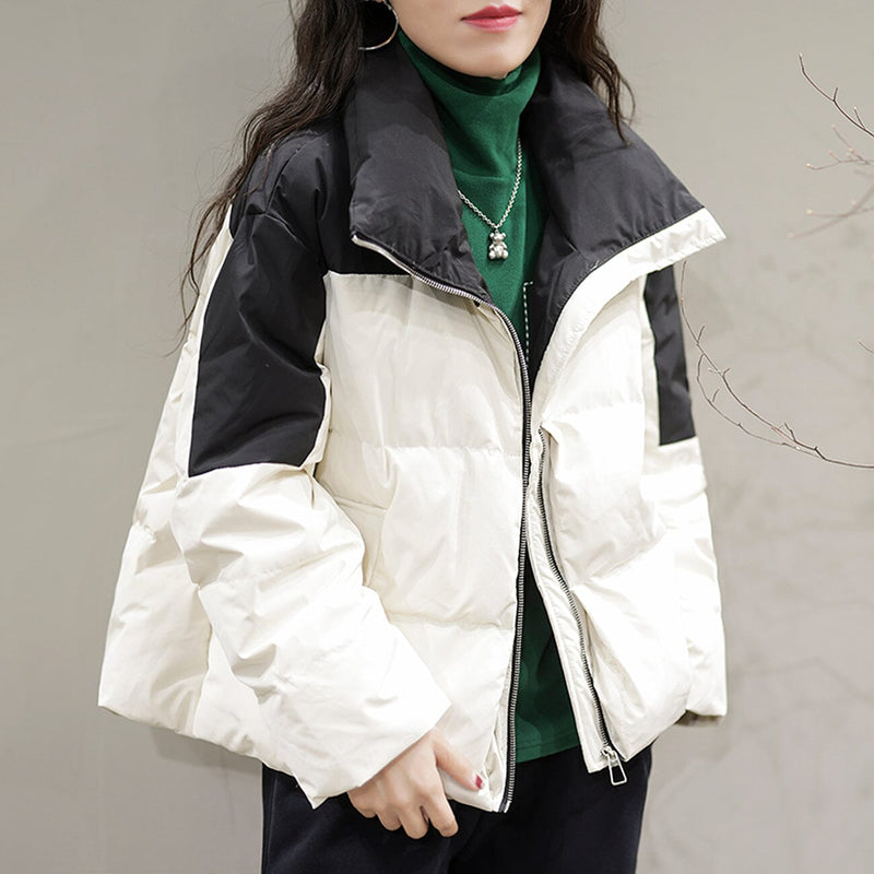 Winter Color Matching Down Coat