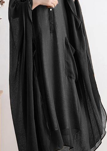 Natural Yellow Chiffon Robes Shape Stand Collar Batwing Sleeve Dress