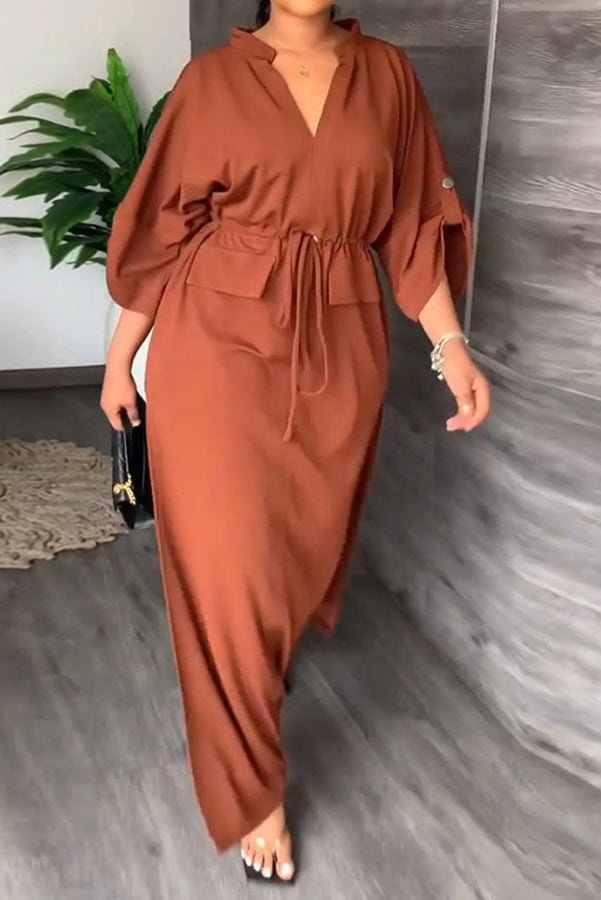 Olivera Elastic Waist Maxi Dress