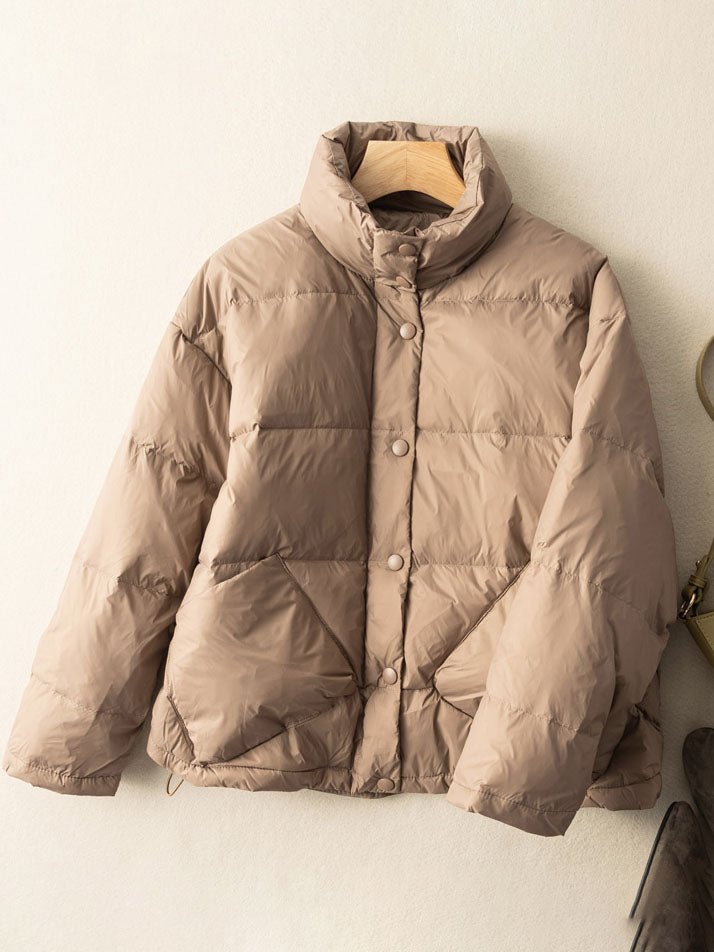 Lightweight and Loose Literary Short Version Down Jacket Coat