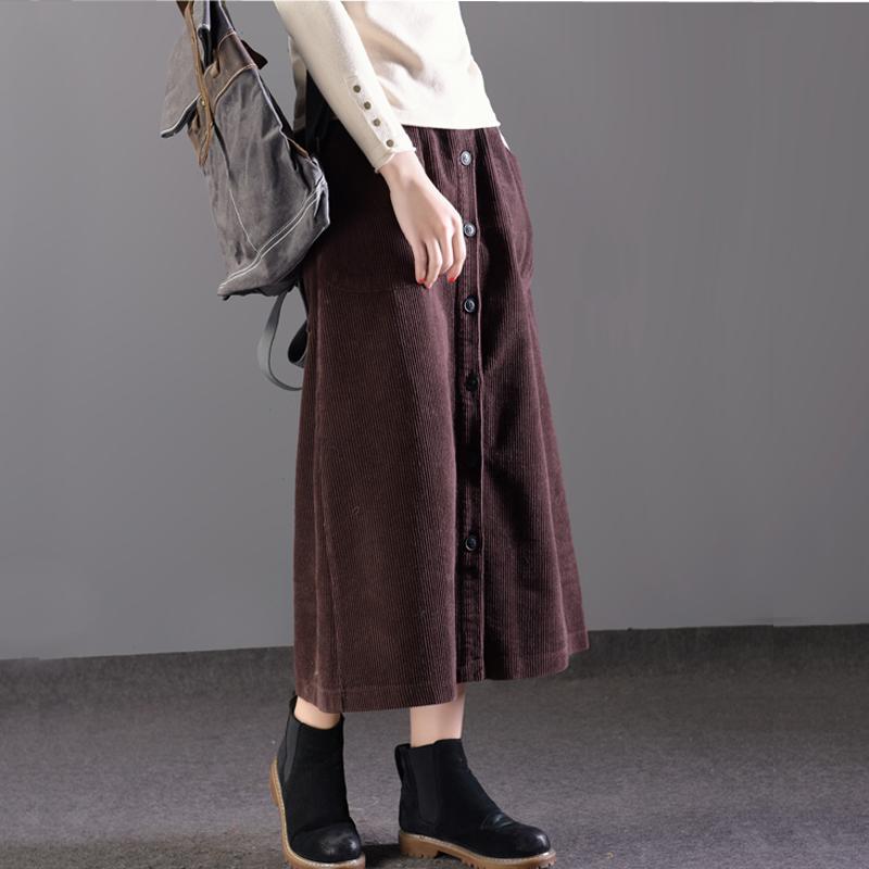 Literary Corduroy Skirt