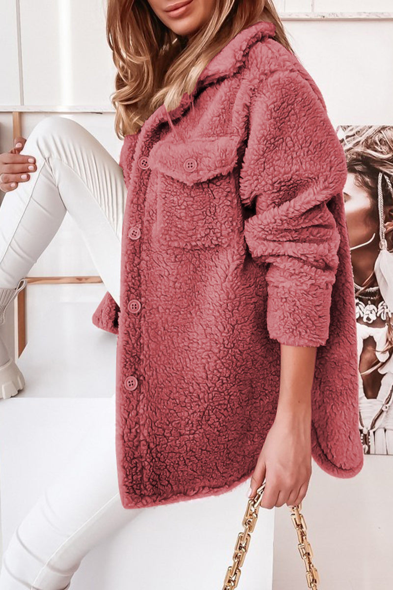 Street Pocket Buckle Shirt Collar Outerwear