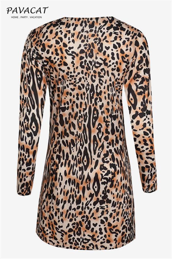Leopard Long Sleeve Trench Cardigan