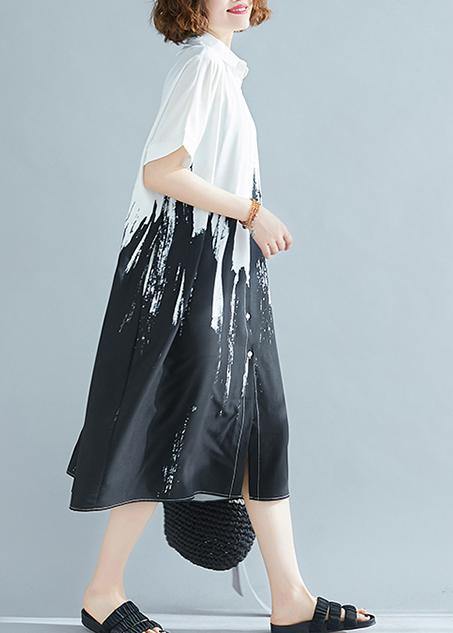 Modern Lapel Cotton Clothes for Work Outfits White Dress