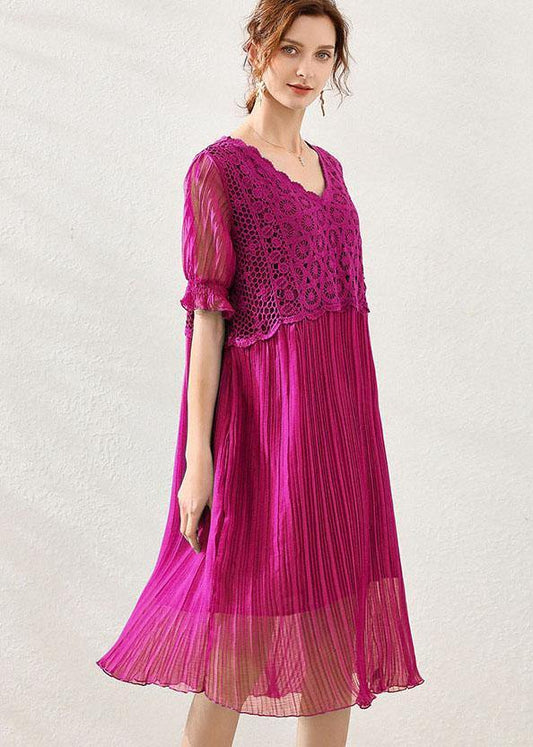 Rose Flare Sleeve Spring Long Dress