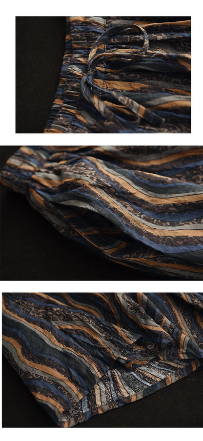 -print Elasticated Waist Skirt