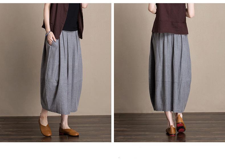 Cozy Linen Flower Skirt