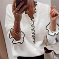 Yara® | Unique long-sleeved V-neck sweater