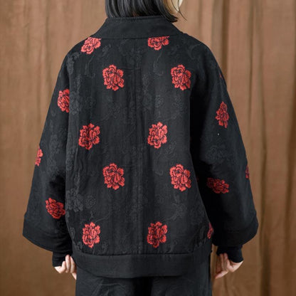 Retro Cotton Linen Quilted Loose Coat
