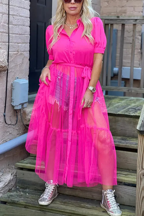 Showing Off a Little Shirt Cover Dress