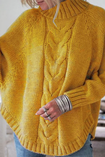 Patchwork Half a Turtleneck Tops(6 Colors)