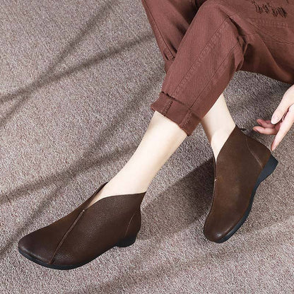 Autumn Retro Soft Leather Shoes