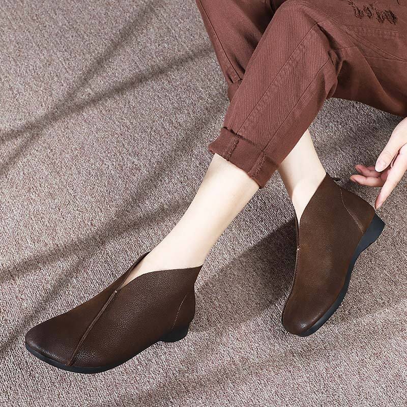 Autumn Retro Soft Leather Shoes