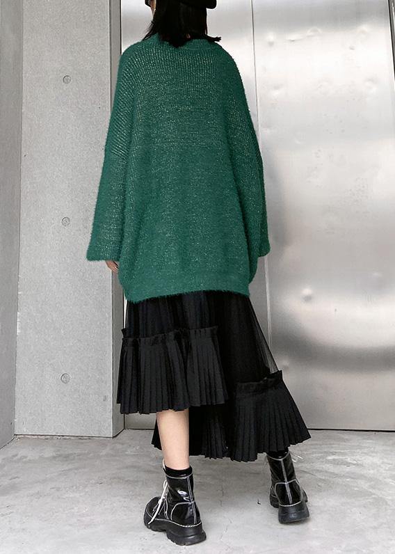 Black Cotton Quilting Skirt Layered Tunic High Waist Skirts