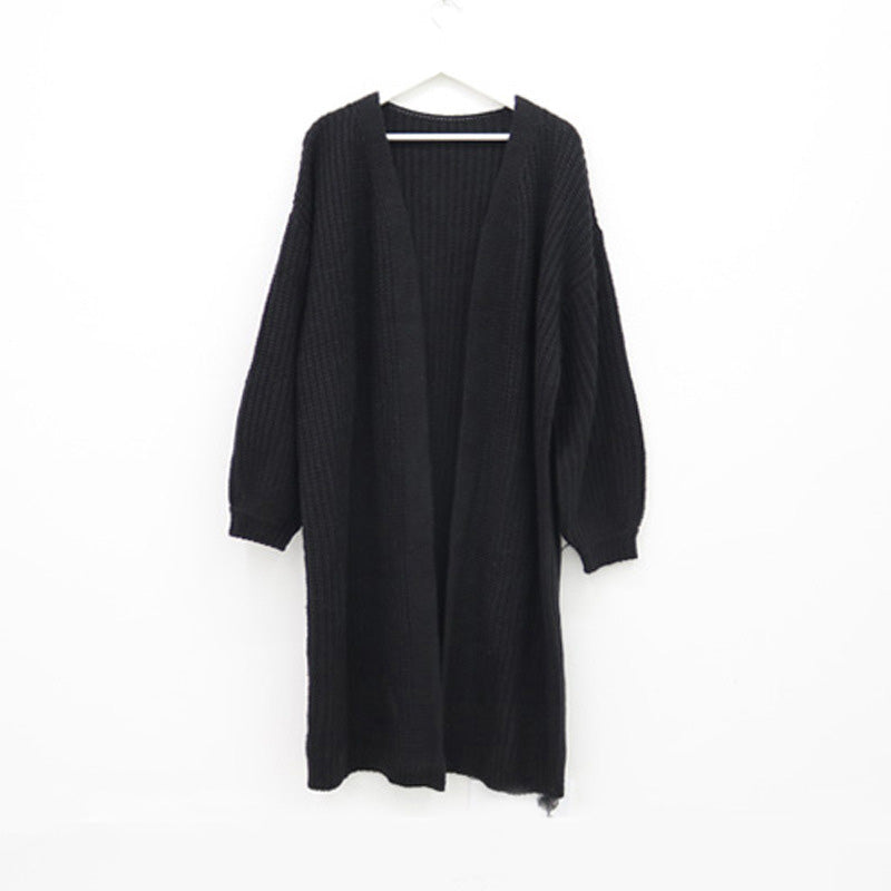 Loose Long Knitted Sweater Coat