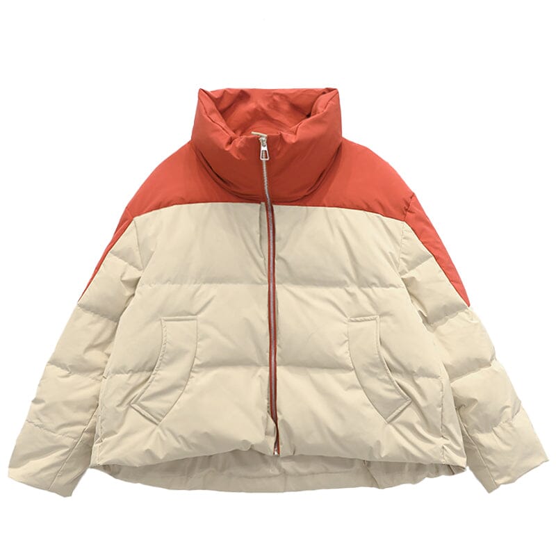 Winter Color Matching Down Coat