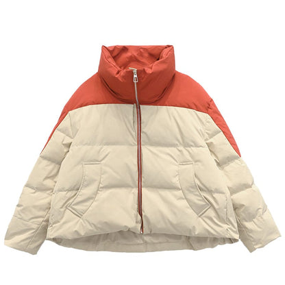 Winter Color Matching Down Coat