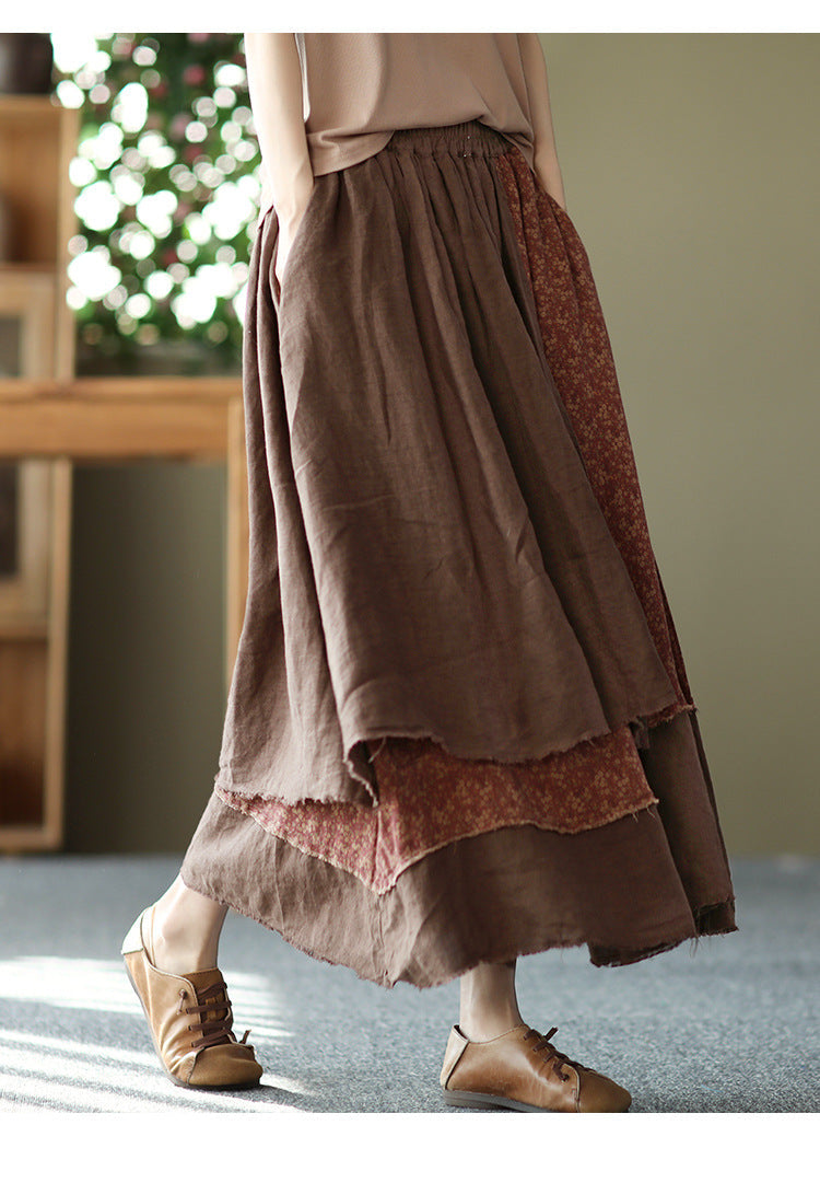 Heavy Industry Irregular Print Skirt