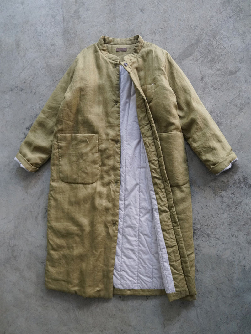 Winter Button Pocket Padded Coat