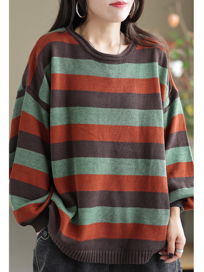 Striped Commuter Loose Sweater