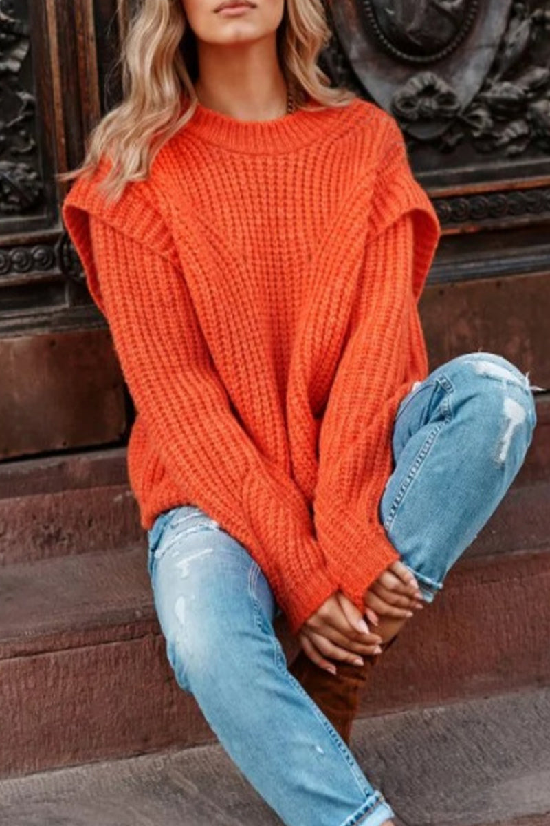 Sweet Patchwork O Neck Tops