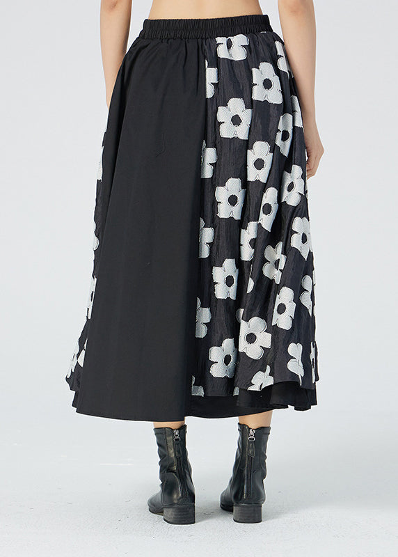 Classy White Patchwork a Line Skirts Summer