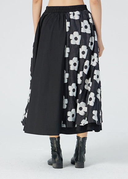 Classy White Patchwork a Line Skirts Summer