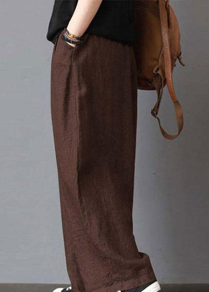 High Elastic Waist Loose Wide Leg Pants